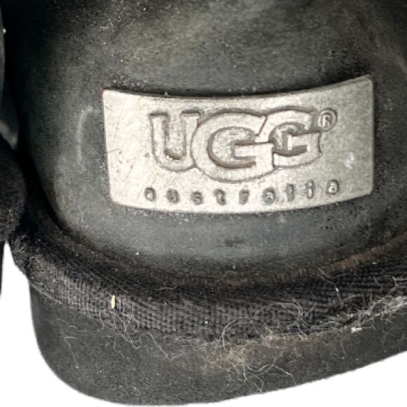 UGG Women's Becket Black Leather Boots 1005380 Moto - Picture 4 of 7